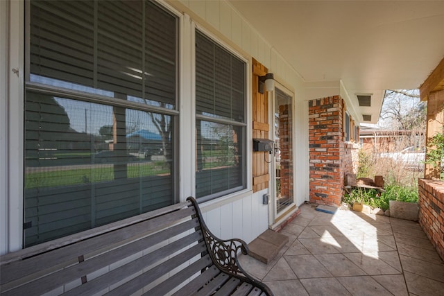 view of patio / terrace with a porch