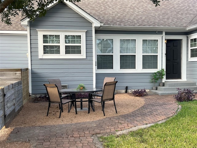 view of patio / terrace featuring entry steps