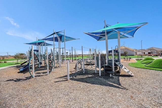 view of community jungle gym