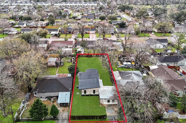 drone / aerial view featuring a residential view