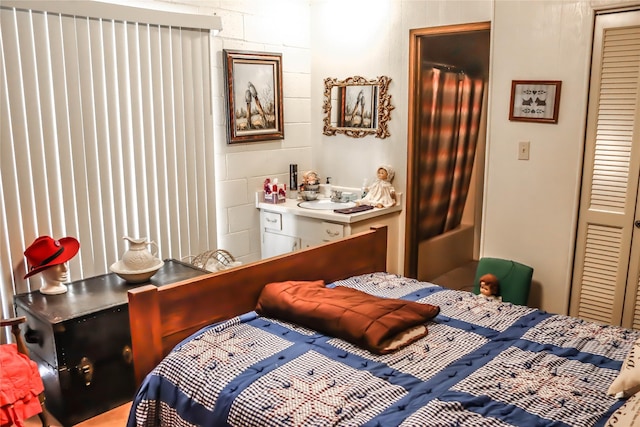 bedroom with a closet