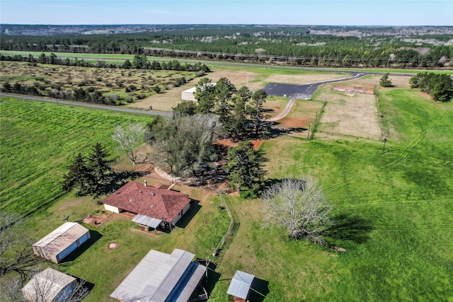 bird's eye view featuring a rural view