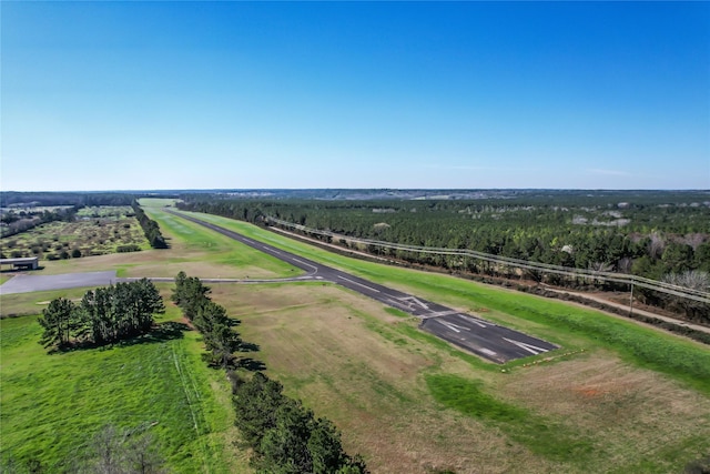 bird's eye view with a rural view