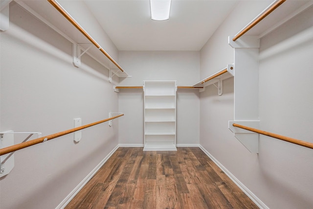 spacious closet with wood finished floors