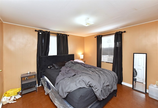 bedroom with baseboards