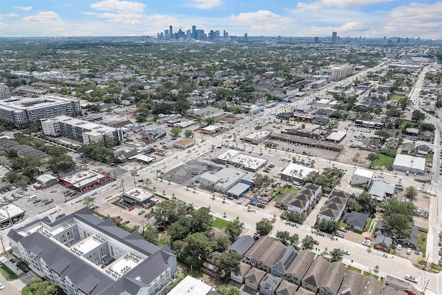 aerial view with a view of city