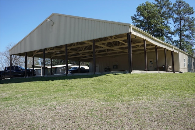 view of parking featuring a carport