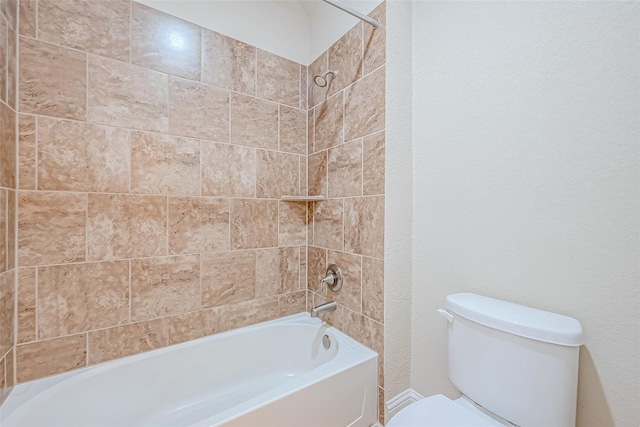 full bathroom featuring shower / bath combination and toilet