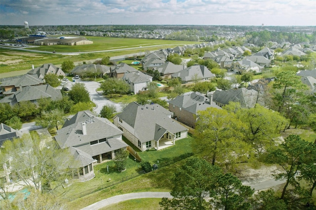 drone / aerial view with a residential view