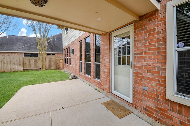 view of patio with fence