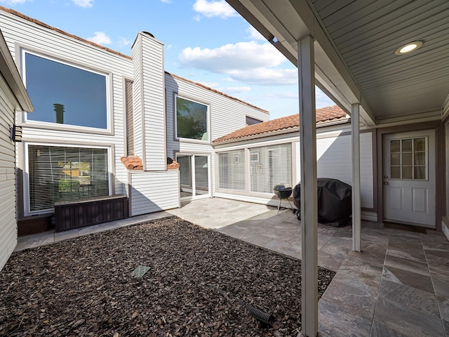 view of patio / terrace with a grill