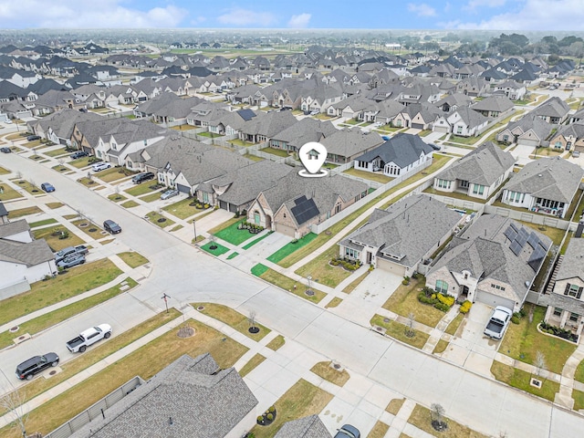 bird's eye view with a residential view
