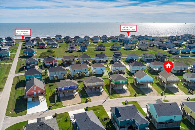 bird's eye view with a residential view