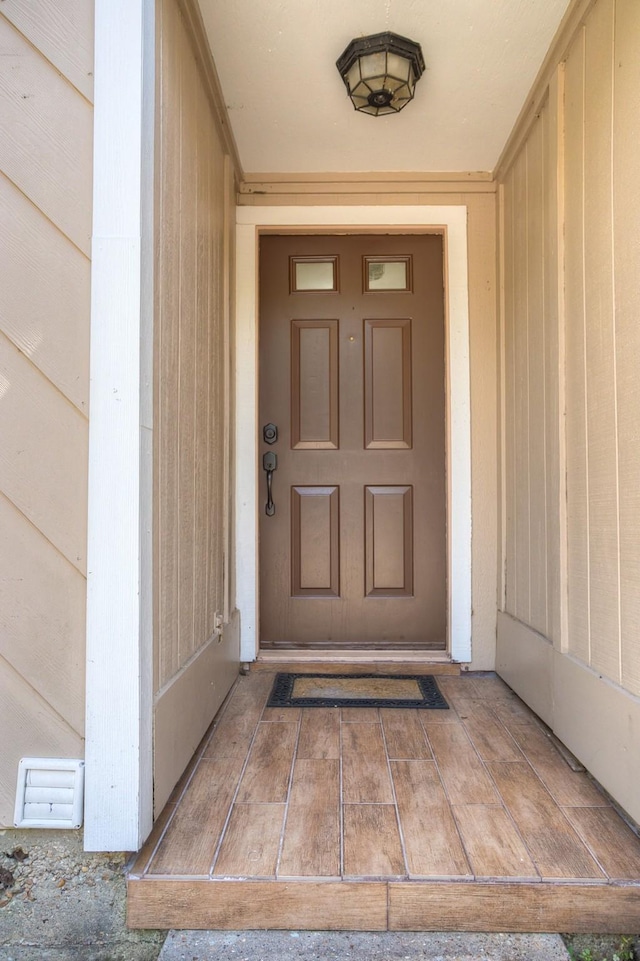 view of doorway to property