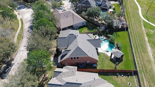 bird's eye view featuring a residential view