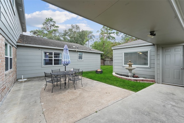 view of patio / terrace featuring outdoor dining area