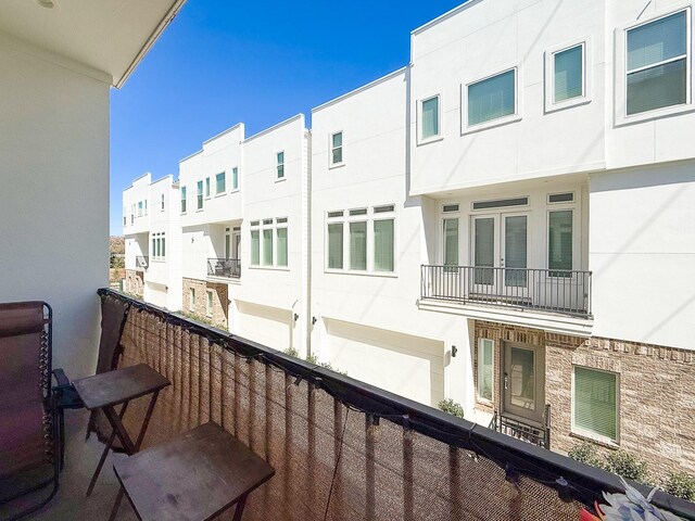 balcony with a residential view