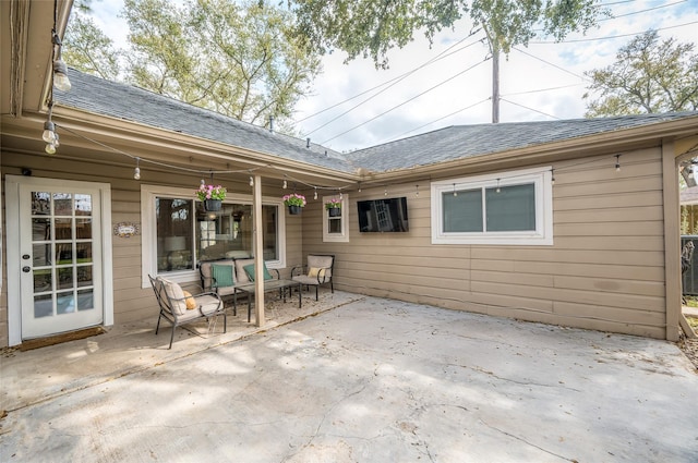 view of patio / terrace with an outdoor living space