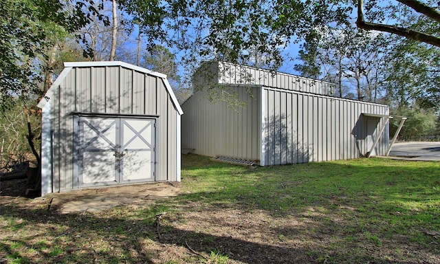 view of shed