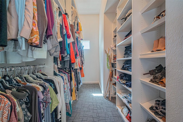 view of walk in closet