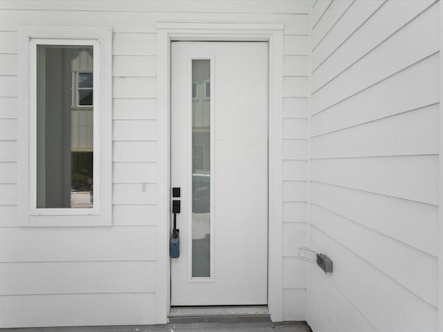 view of doorway to property