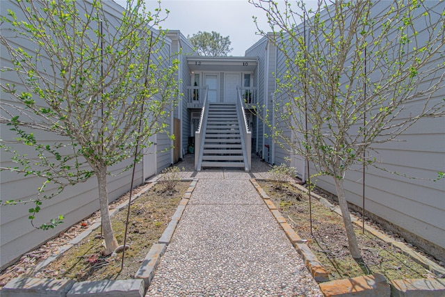 exterior space with stairway