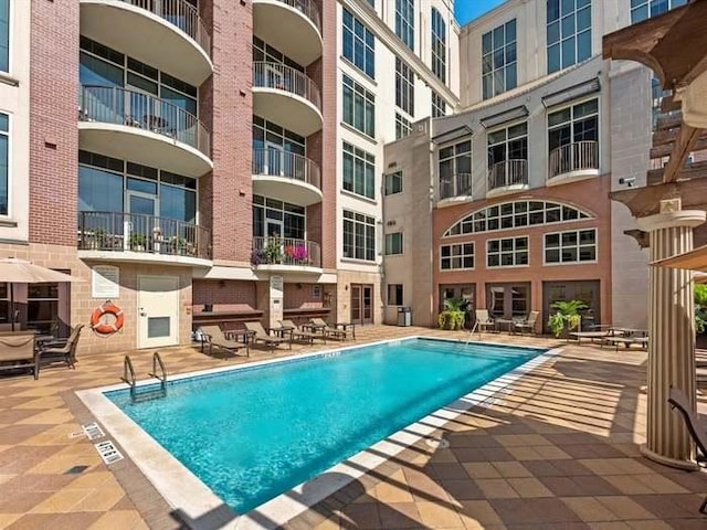 pool featuring a patio