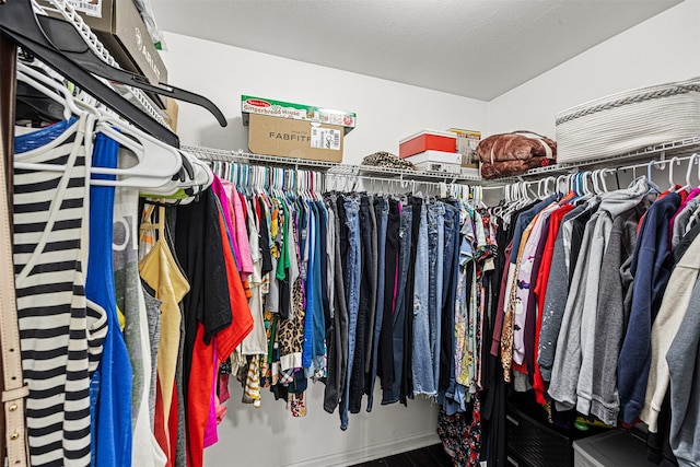 view of walk in closet