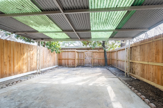 view of patio with fence