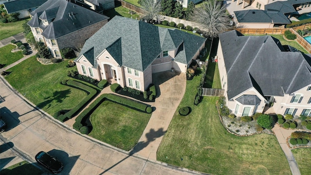 birds eye view of property featuring a residential view