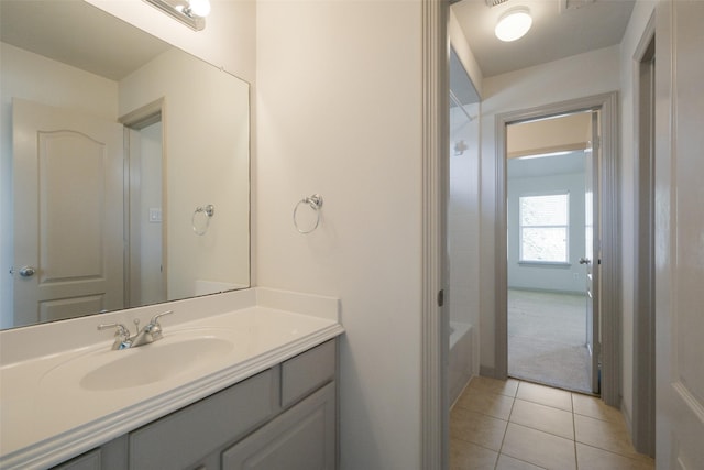 bathroom featuring tile patterned floors and vanity