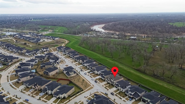 aerial view featuring a residential view