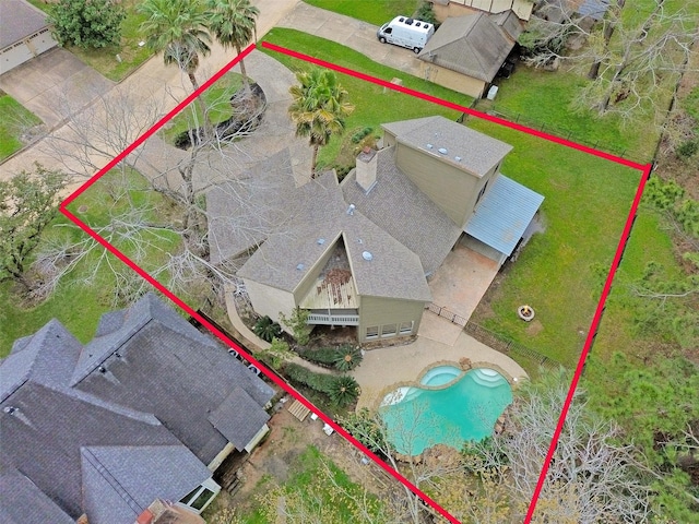 birds eye view of property