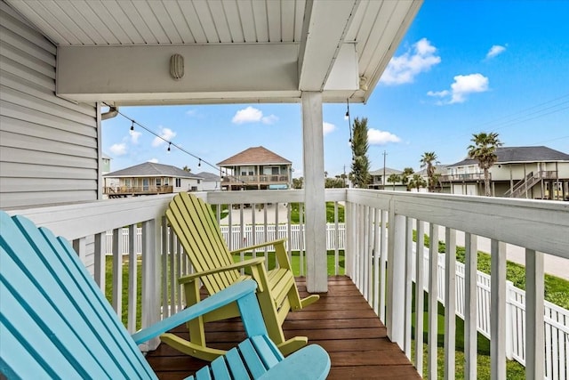 balcony with a residential view