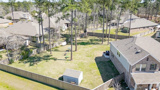 aerial view featuring a residential view