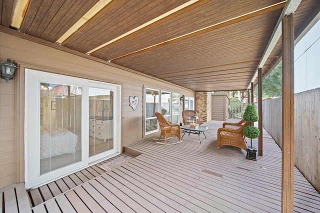 3130 Glade Springs Dr, Houston, TX 77339 - wooden terrace featuring fence