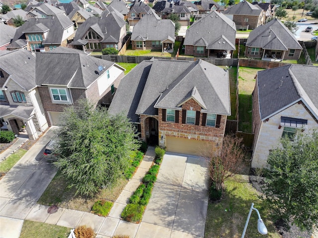 birds eye view of property featuring a residential view