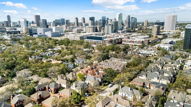 aerial view featuring a view of city