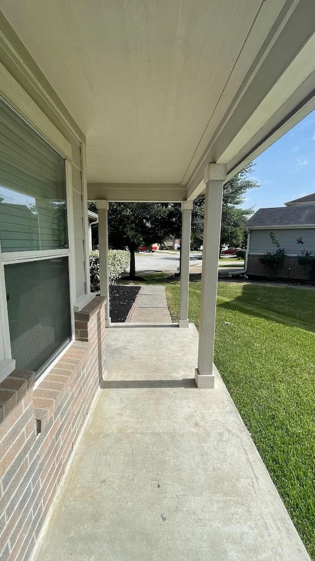 view of patio / terrace featuring covered porch