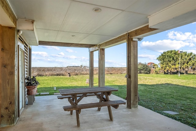 view of patio with outdoor dining area