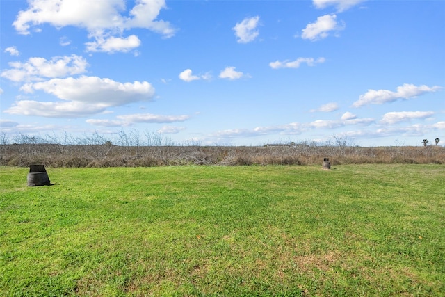 view of yard featuring a rural view