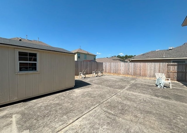 view of patio with a fenced backyard