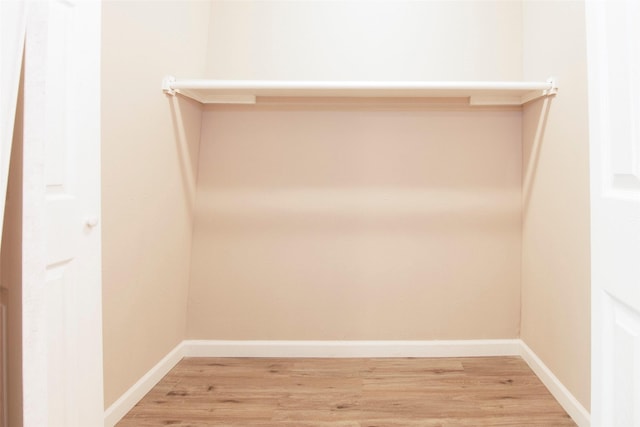 spacious closet featuring light wood-style floors