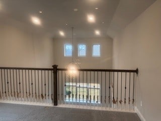 interior space with recessed lighting and baseboards