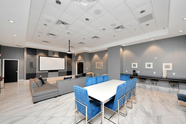 dining room with visible vents