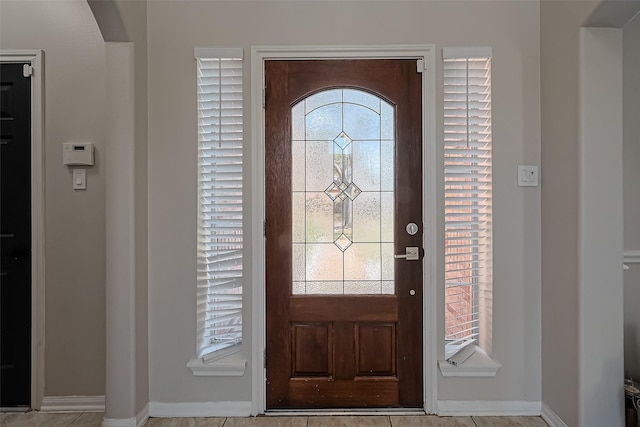 entryway with baseboards