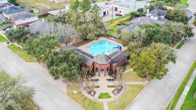 drone / aerial view featuring a residential view