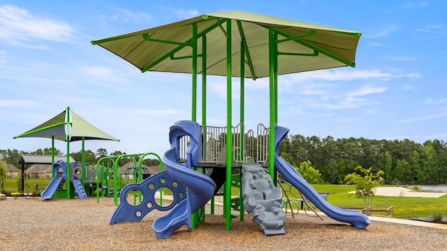 view of community jungle gym