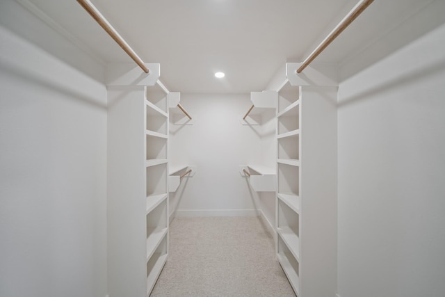 spacious closet with carpet floors