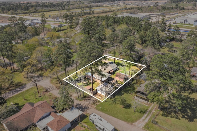 19331 E Lakeshore Dr, Magnolia, TX 77355 - aerial view of residential area with property boundaries highlighted